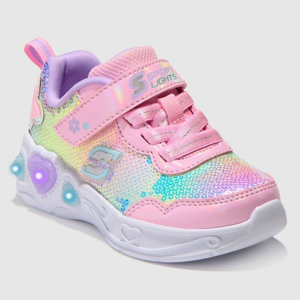 S Sport By Skechers Toddler Violetta Multi LIght Up Sneakers - Pink 7T